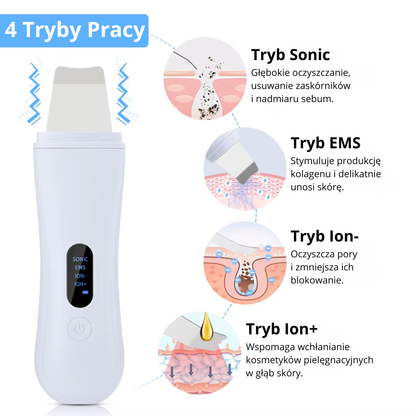 GlowPeel Pro – Peeling Ultradźwiękowy 4w1